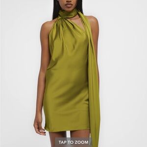 Rat & Boa Chartreuse Backless Dress